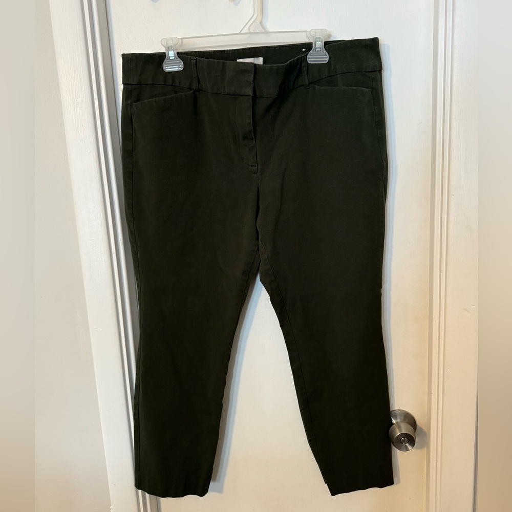 LOFT Outlet olive skinny pants size 16